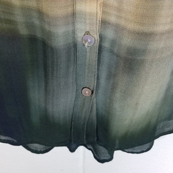 Soft Surroundings tie dye ombre button up shirt - Picture 9 of 12